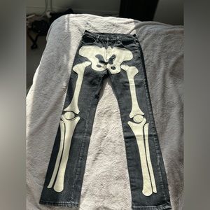 Black skeleton jeans